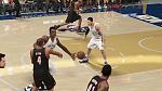 Sweet bounce pass between the...